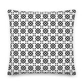 Club Pattern Black on Ivory Decorative Throw Pillow Cushion, Pillow, $ 71.50, A Moment Of Now™