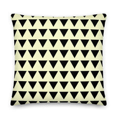 Cream and Black Triangle Pattern Decorative Throw Pillow Cushion, Pillow, $ 71.50, A Moment Of Now™