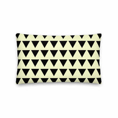 Cream and Black Triangle Pattern Decorative Throw Pillow Cushion, Pillow, $ 61.50, A Moment Of Now™
