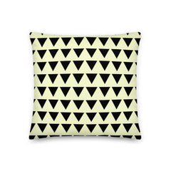 Cream and Black Triangle Pattern Decorative Throw Pillow Cushion, Pillow, $ 64.50, A Moment Of Now™