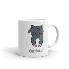 Cute Kitty Cat Butt Coffee Tea Cup Mug, Mugs, $ 17.50, A Moment Of Now™