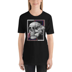 Deadly Love skeleton and Rose Short-Sleeve Unisex T-Shirt, sweatshirts, $ 33.44, A Moment Of Now™
