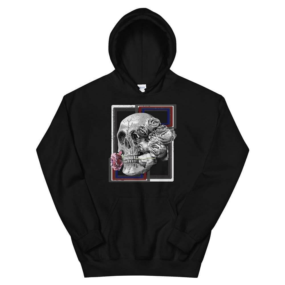 Deadly Love Skull Skeleton and Rose Hoodie | Gothic Fashion, Hoodies, $ 41.24, A Moment Of Now™
