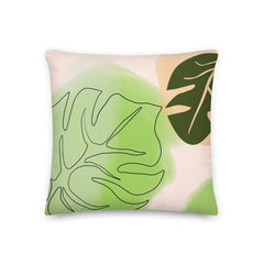 Fig Leaf Abstract Art Decorative Throw Pillow Accent Cushion, Pillow, $ 64.50, A Moment Of Now™