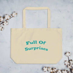 Full Of Surprises Lifestyle Statement Large Organic Tote Shopper Bag, Bags - Shopping bags, $ 39.50, A Moment Of Now™