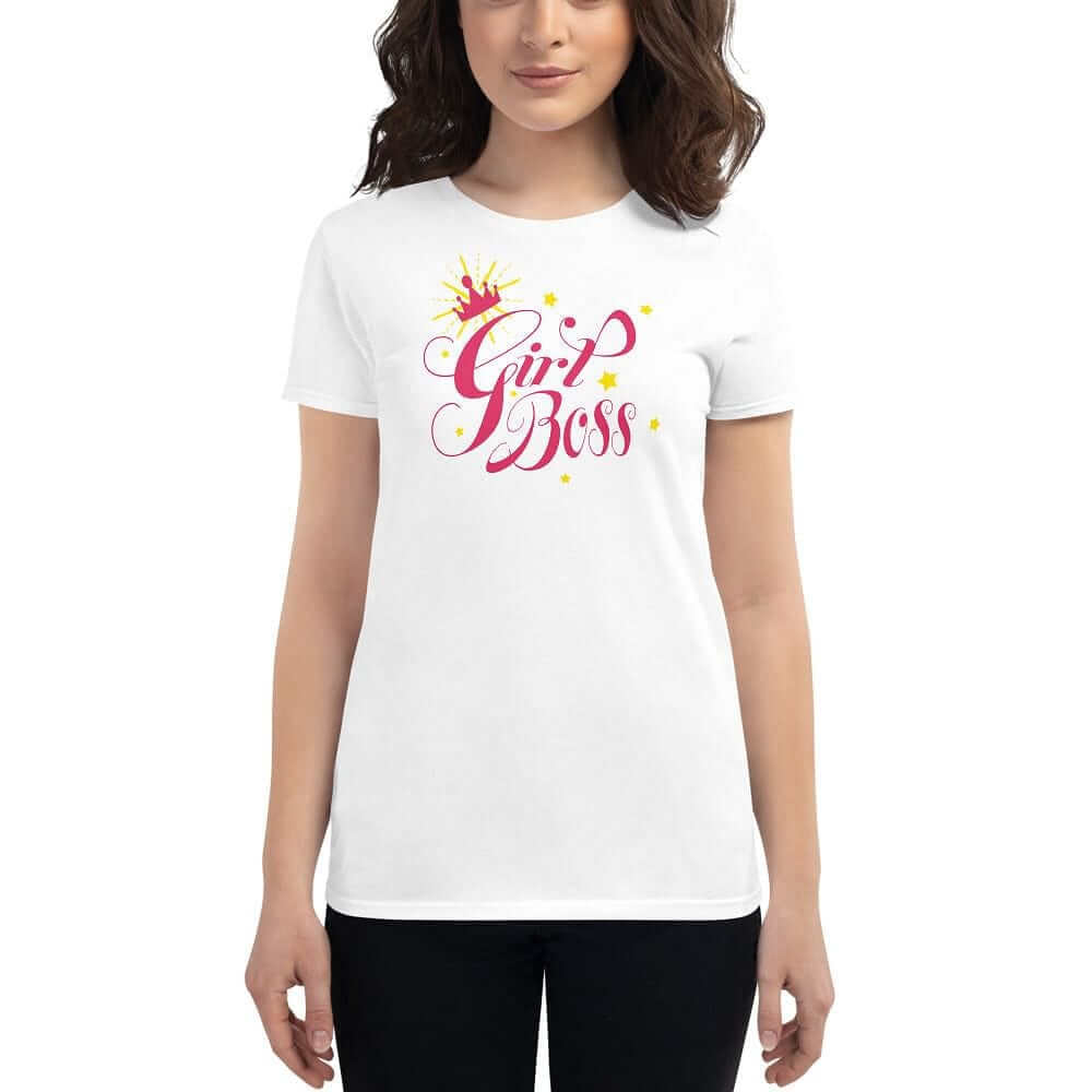 Girl Boss Women's Fashion Fit Short Sleeve T-shirt, Clothing T-shirts, $ 35.00, A Moment Of Now™