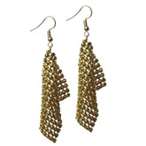 Gold-tone Metal Mesh Dangle Earrings, Earrings, $ 6.99, A Moment Of Now™