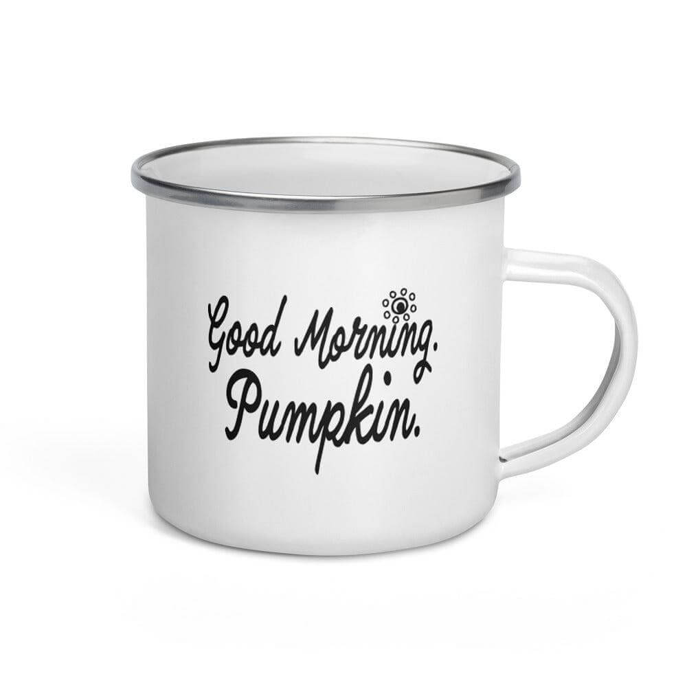 Good Morning. Pumpkin. Lifestyle Enamel Coffee Tea Cup Mug, Mug, $ 27.50, A Moment Of Now™