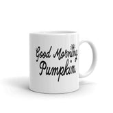 Good Morning. Pumpkin. Lifestyle White Glossy Coffee Tea Cup Mug, Mug, $ 17.50, A Moment Of Now™