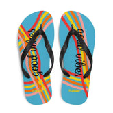Good Vibes Waves Unisex Flip-Flops Sandals - Blue, Flip Flops, $ 30.95, A Moment Of Now™