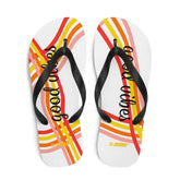Good Vibes Waves Unisex Flip-Flops Sandals - White, Flip Flops, $ 30.95, A Moment Of Now™