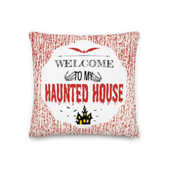 Halloween Spooky Haunted House Decorative Throw Pillow Cushion - Red, Pillow, $ 64.50, A Moment Of Now™