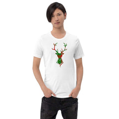 Happy Christmas Holiday Buck Deer Plaid Short-Sleeve Unisex T-Shirt, Clothing T-shirts, $ 30.95, A Moment Of Now™