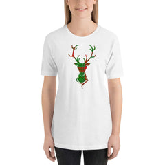 Happy Christmas Holiday Buck Deer Plaid Short-Sleeve Unisex T-Shirt, Clothing T-shirts, $ 30.95, A Moment Of Now™