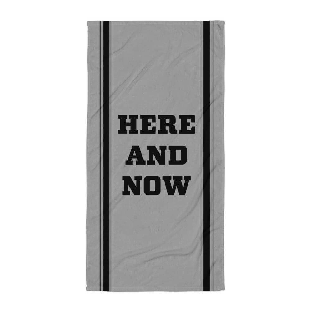 Here and Now Beach Bath Towel - Grey, Towel, $ 42.95, A Moment Of Now™
