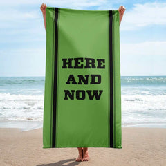 Here and Now Beach Bath Towel - Lime Green, Towel, $ 42.95, A Moment Of Now™