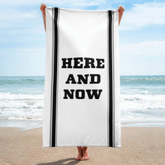 Here and Now Beach Bath Towel - White, Towel, $ 42.95, A Moment Of Now™