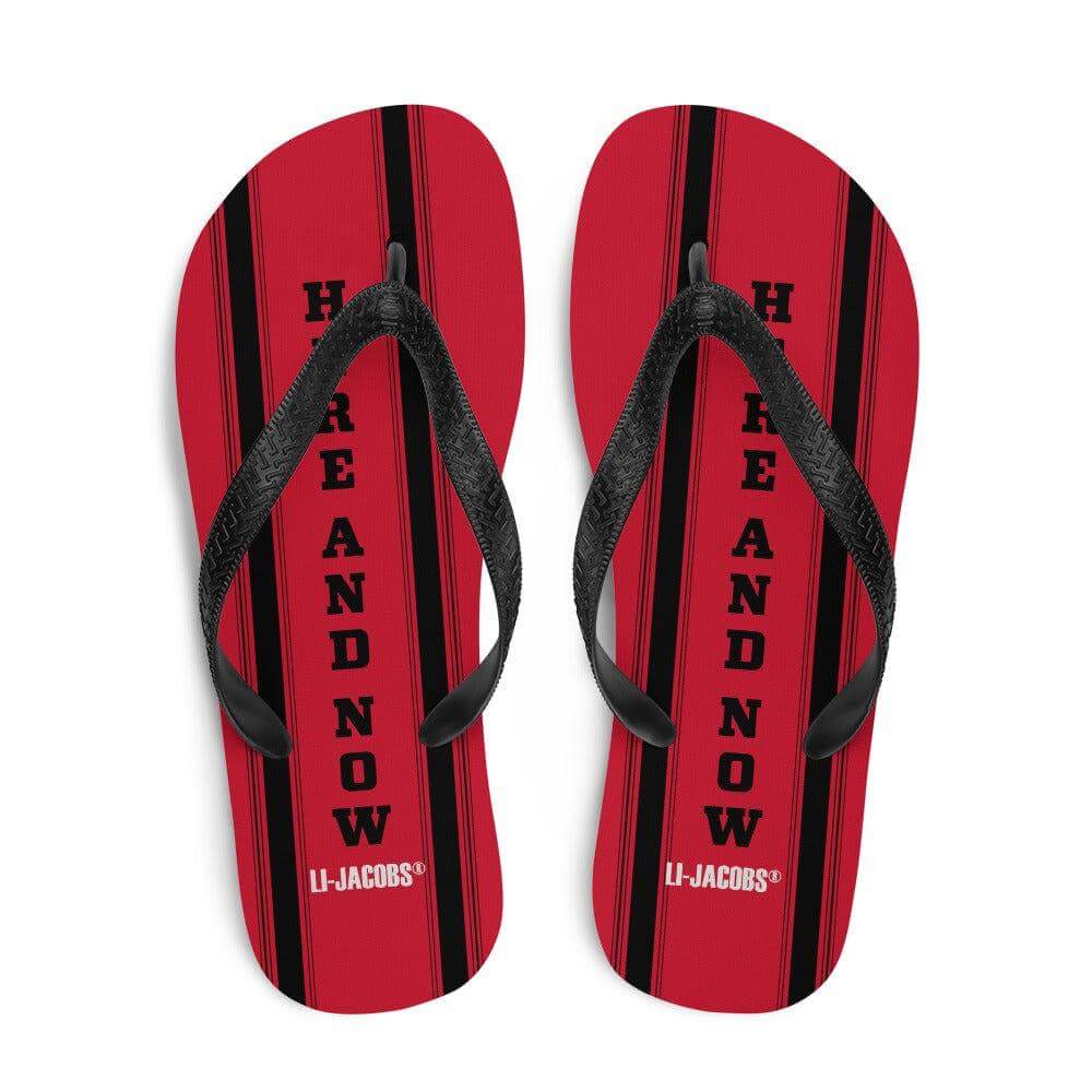 Here and Now Unisex Flip-Flops Sandals - Red, Flip Flops, $ 30.95, A Moment Of Now™
