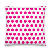 Hot Pink on White Polka Dots Decorative Throw Pillow Cushion, Pillow, $ 71.50, A Moment Of Now™
