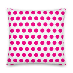 Hot Pink on White Polka Dots Decorative Throw Pillow Cushion, Pillow, $ 71.50, A Moment Of Now™