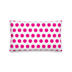Hot Pink on White Polka Dots Decorative Throw Pillow Cushion, Pillow, $ 61.50, A Moment Of Now™