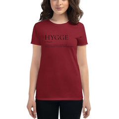 Hygge A Danish Way of Cozy Living Lifestyle Women's Short Sleeve Classic Fit T-shirt, Clothing T-shirts, $ 35.00, A Moment Of Now™
