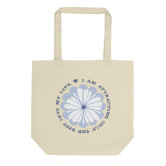 I Am Attracting Only The Best Into My Life Eco Organic Tote Shopping Grocery Bag, Bags - Shopping bags, $ 42.00, A Moment Of Now™