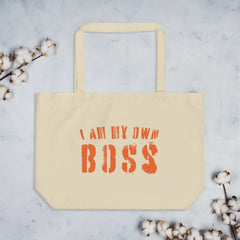 I Am My Own Boss Lifestyle Statement Large Organic Tote Shopper Bag, Bags - Shopping bags, $ 39.50, A Moment Of Now™