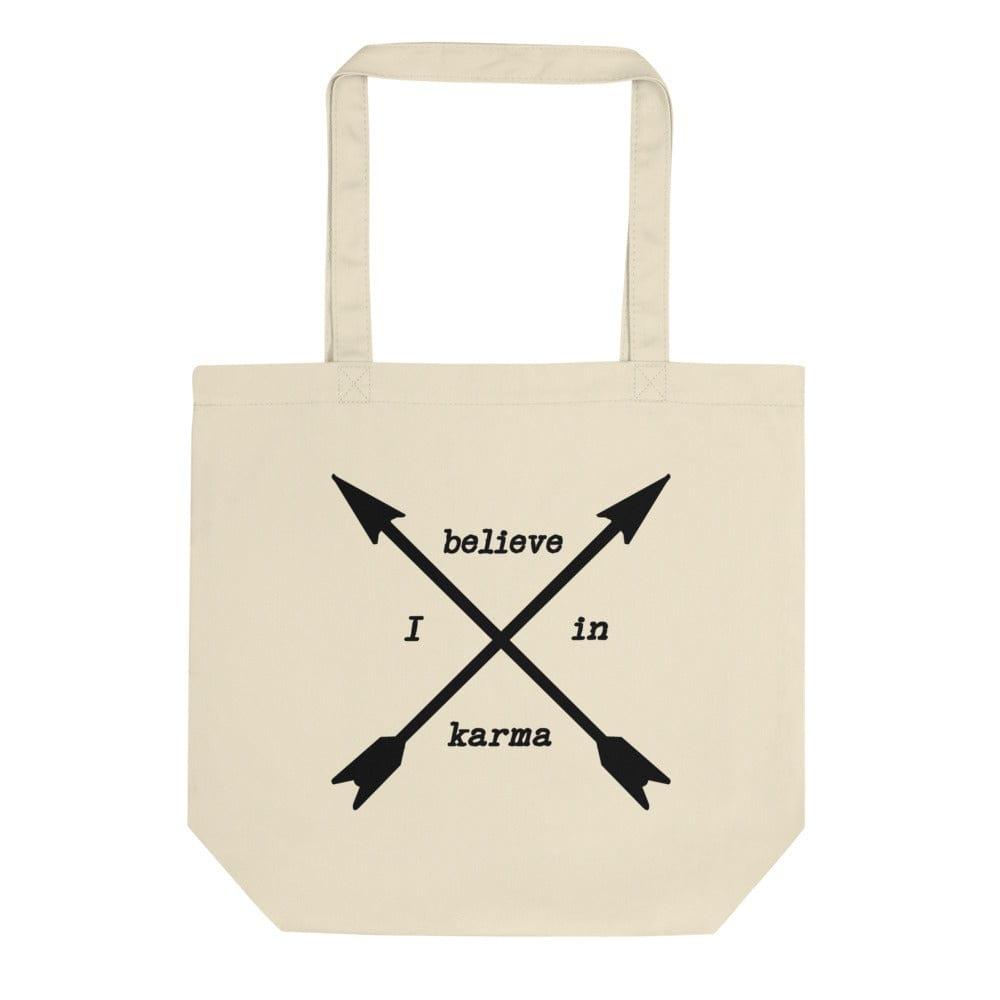 I Believe in Karma Statement Eco Organic Cotton Tote Bag, Bags - Shopping bags, $ 32.90, A Moment Of Now™