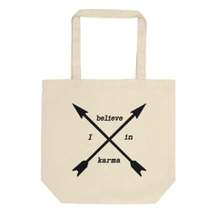 I Believe in Karma Statement Eco Organic Cotton Tote Bag, Bags - Shopping bags, $ 32.90, A Moment Of Now™