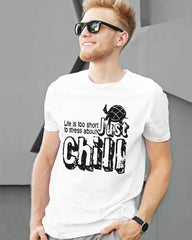 Just CHILL Inspirational Quote Mindfulness Living Tee Shirt, T-shirts, $ 41.50, A Moment Of Now™