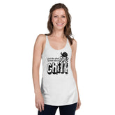 Just Chill Mindfulness Living Inspirational Quote Women's Racerback Tank, Table Tops, $ 35.00, A Moment Of Now™