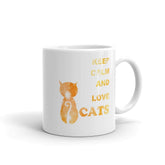 Keep Calm and Love Cats Statement Coffee Cup Mug, Mugs, $ 24.50, A Moment Of Now™