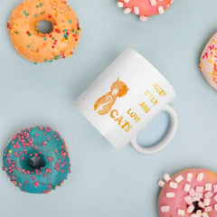 Keep Calm and Love Cats Statement Coffee Cup Mug, Mugs, $ 24.50, A Moment Of Now™
