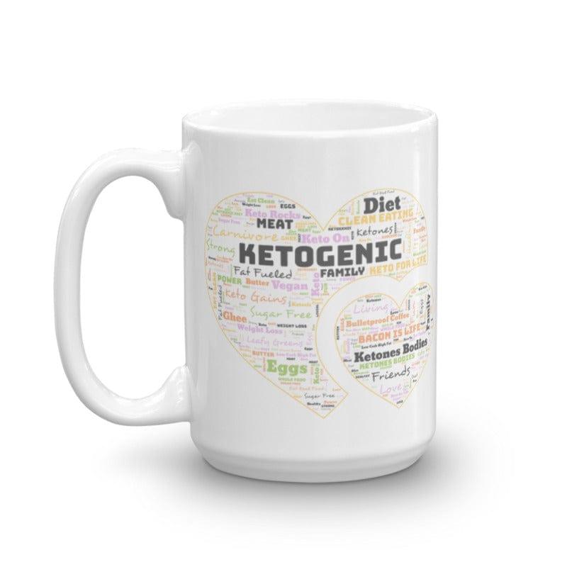 Keto Ketogenic Diet Heart Shape Word Cloud Art Coffee Tea Mug Cup, Mugs, $ 24.50, A Moment Of Now™
