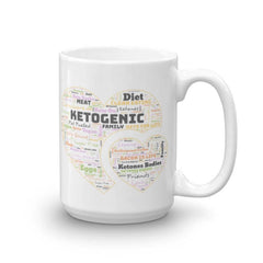 Keto Ketogenic Diet Heart Shape Word Cloud Art Coffee Tea Mug Cup, Mugs, $ 24.50, A Moment Of Now™
