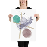 Kyler Abstract Shapes Geometric Illustration Wall Decor Matte Poster, Poster, $ 39.00, A Moment Of Now™