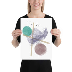 Kyler Abstract Shapes Geometric Illustration Wall Decor Matte Poster, Poster, $ 33.00, A Moment Of Now™