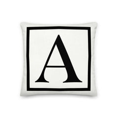 Letter A Black Border Monogram Decorative Throw Pillow, Pillow, $ 64.50, A Moment Of Now™