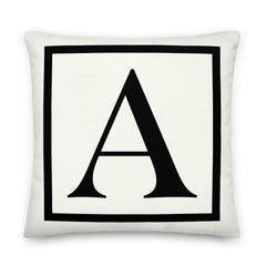 Letter A Black Border Monogram Decorative Throw Pillow, Pillow, $ 64.50, A Moment Of Now™