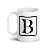 Letter B Border Monogram Coffee Tea Cup Mug, Mug, $ 17.50, A Moment Of Now™