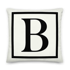 Letter B Border Monogram Decorative Throw Pillow, Pillow, $ 64.50, A Moment Of Now™
