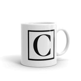 Letter C Border Monogram Coffee Tea Cup Mug, Mug, $ 17.50, A Moment Of Now™