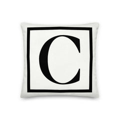 Letter C Border Monogram Decorative Throw Pillow, Pillow, $ 64.50, A Moment Of Now™