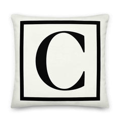 Letter C Border Monogram Decorative Throw Pillow, Pillow, $ 64.50, A Moment Of Now™