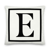 Letter E Border Monogram Decorative Throw Pillow Cushion, Pillow, $ 71.50, A Moment Of Now™