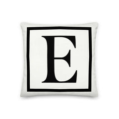 Letter E Border Monogram Decorative Throw Pillow Cushion, Pillow, $ 64.50, A Moment Of Now™