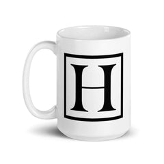 Letter H Border Monogram Coffee Tea Cup Mug, Mug, $ 17.50, A Moment Of Now™