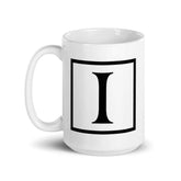 Letter I Border Monogram Coffee Tea Mug, Mugs, $ 17.50, A Moment Of Now™