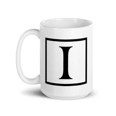 Letter I Border Monogram Coffee Tea Mug, Mugs, $ 17.50, A Moment Of Now™